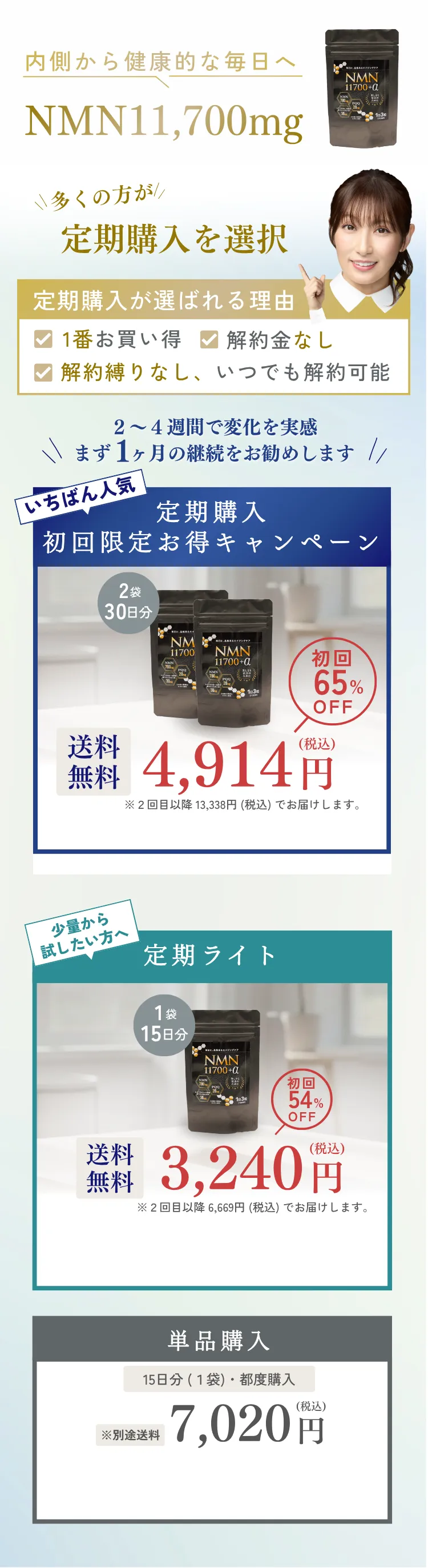 定期購入：初回限定お得キャンペーン