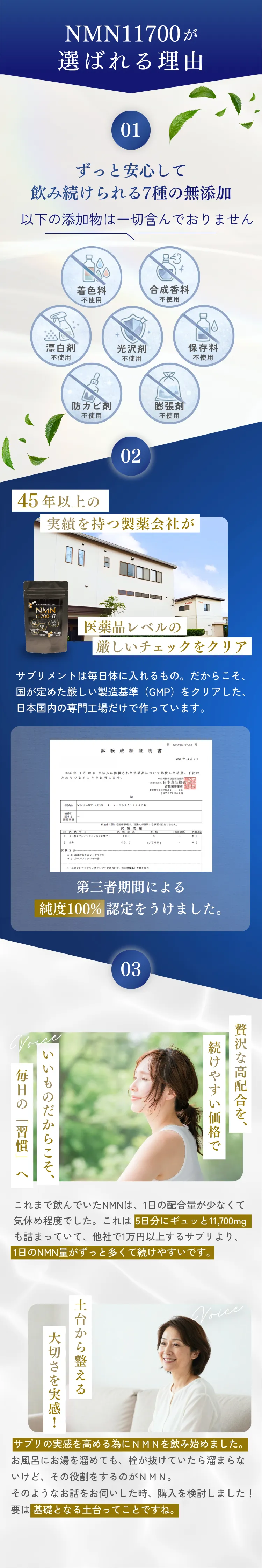 NMN11700が選ばれる理由